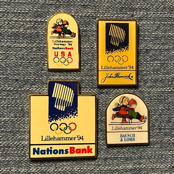 Set of  Lillehammer Olympic Pins ~ 1994 Winter Games - Picture 1 of 1